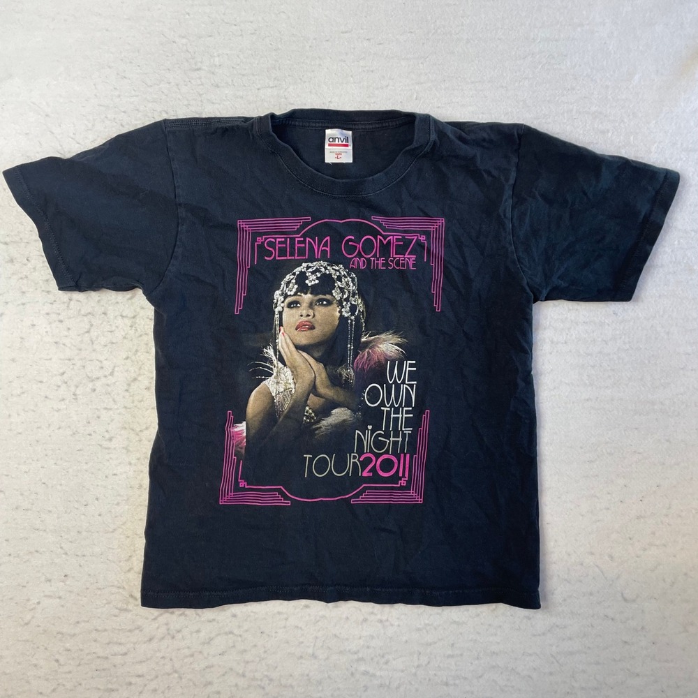 Anvil Selena Gomez and the Scene T-Shirt Youth Large Black 2011 Tour Graphic Tee